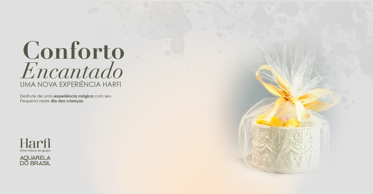 Banner Conforto Encantado Harfi — Dia das Crianças